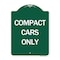 Signmission Designer Series Sign-Compact Cars Only, Green & White Aluminum Sign, 18" x 24", GW-1824-24248 A-DES-GW-1824-24248 - alternate 1